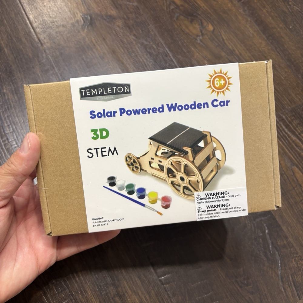 Templeton Solar Powered Wooden Car 3D Stem Kit Homeschool Ages 6+ NEW